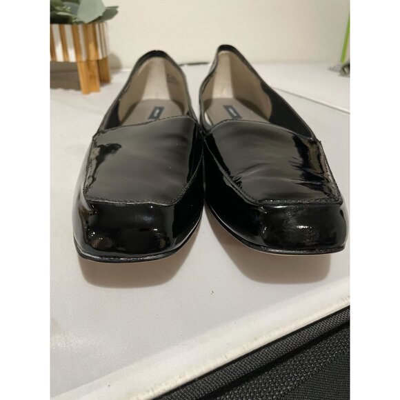 Array Women's Genuine Leather Black Patent Loafers Comfortable Slip-On Size 12M - Picture 7 of 13